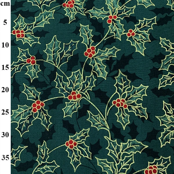 Rose & Hubble Christmas Cotton Holly Green
