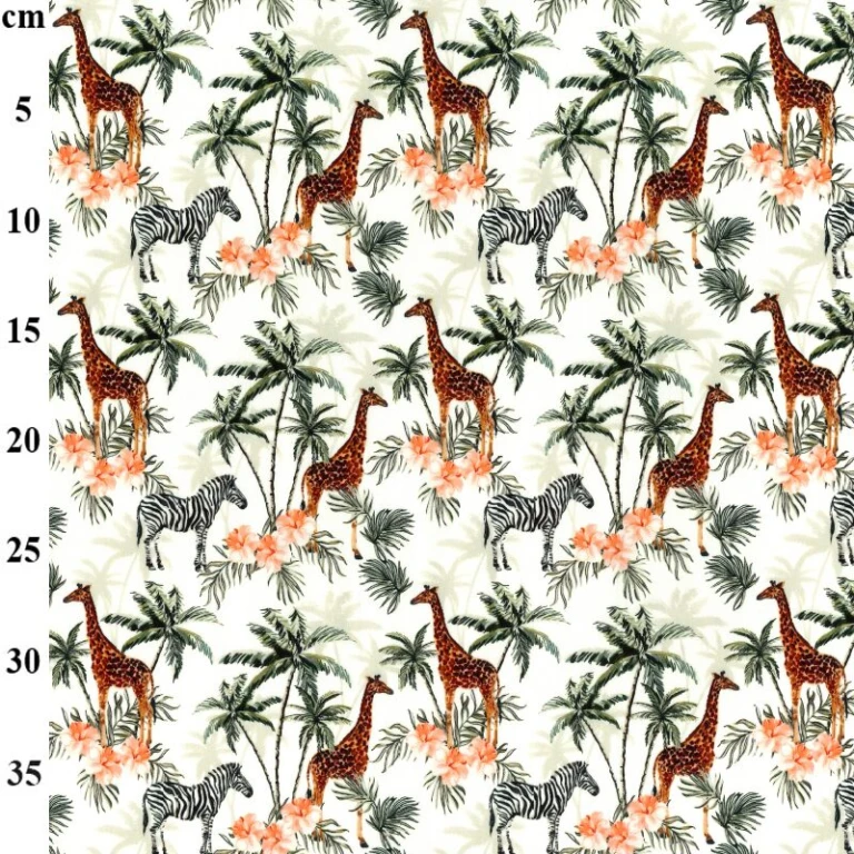 Cotton Poplin Fabric Jungle