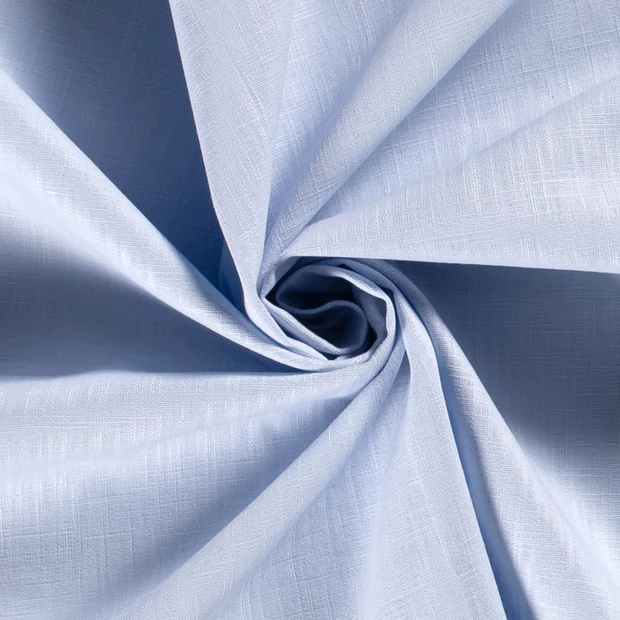 Plain Washed Linen Fabric Light Blue 7029