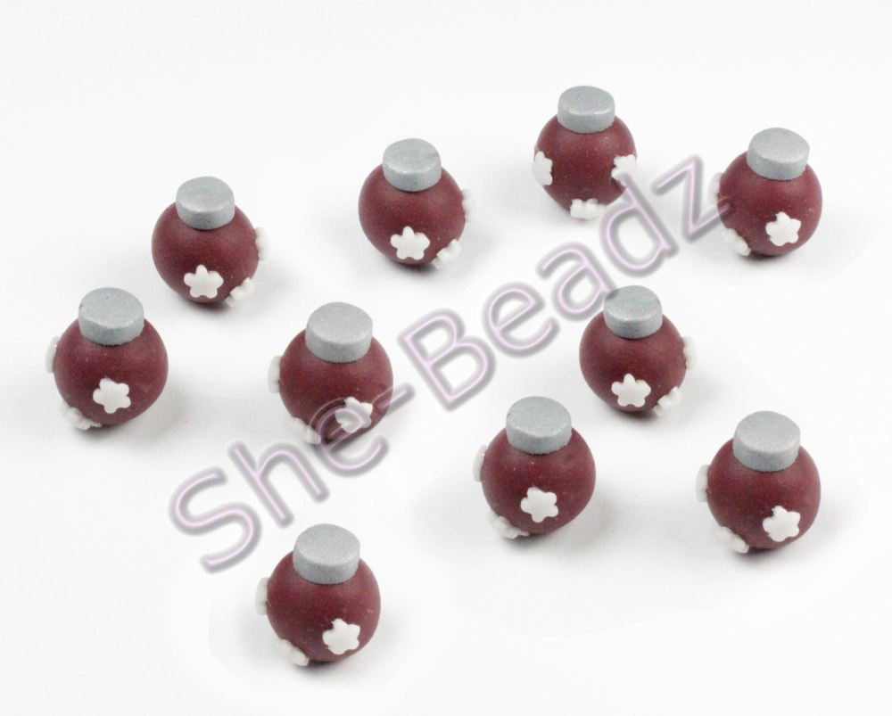 Fimo Christmas Bauble Charms Pk 10