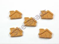 Fimo Tiny Ginger Bread House Flatback Charms Pk 10