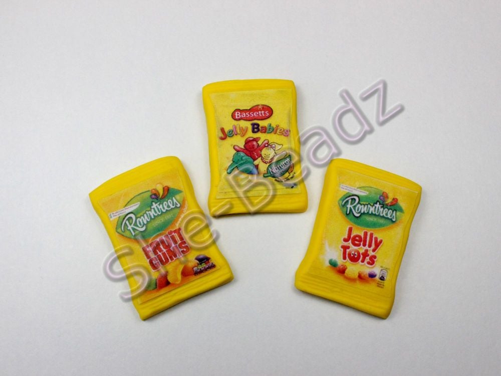 Fimo Various Sweet Packet Charm Pendants Pk 2 YOU CHOOSE