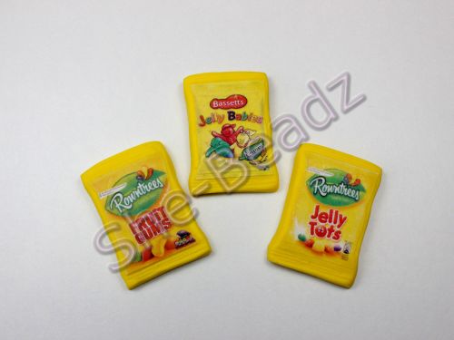 Fimo Various Sweet Packet Charm Pendants Pk 2 YOU CHOOSE