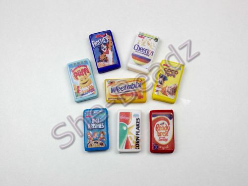 Fimo Various Cereal Packet Charm Beads Tiny Pk10, YOU CHOOSE
