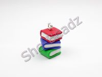 Fimo Miniature Artisan Book Stack Charms Pk 1