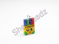 Fimo Miniature Artisan Kawaii Crayon Box Charms Pk 1