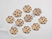 Fimo Chocolate Sprinkled Mini Cookie Charms. Pk 10