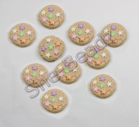 Fimo Mini Cookie with Star Sprinkles Charm. Pk 10
