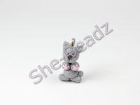 Fimo Miniature Artisan Grey Cat Charm Pk 1