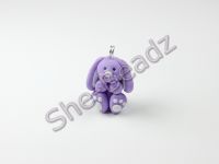Fimo Miniature Artisan Lilac Bunny Charm Pk 1
