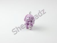 Fimo Miniature Artisan Pink Bunny Charm Pk 1