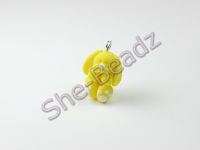 Fimo Miniature Artisan Yellow Bunny Charm Pk 1