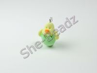 Fimo Miniature Artisan Chick Charm (Green) Pk 1