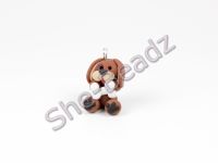 Fimo Miniature Artisan Dog with Bone Charm Pk 1