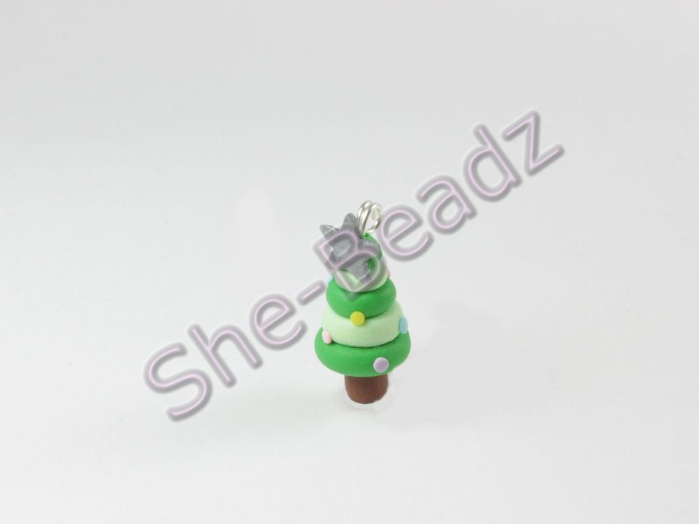 Fimo Miniature Artisan Xmass Tree Charm Pk 1