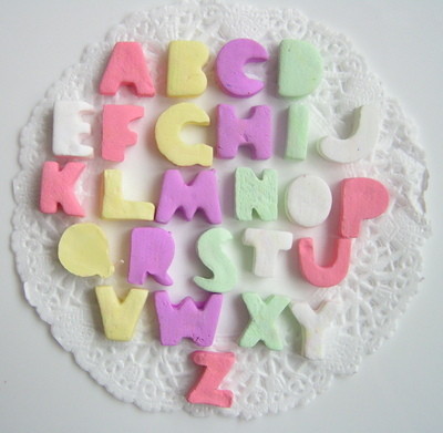 Fimo Candy Alphabet Beads Pk 26