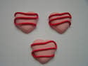 Fimo Pink Heart Charm Beads With Red Icing Pk 10