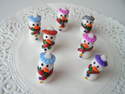 Fimo Snow Man Charm Beads Pk 7