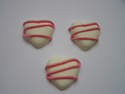 Fimo Vanilla Heart Charm Beads With Pink Icing Pk 10