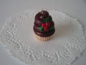 Fimo Christmas Chocolate Cupcake Pendant Pk 1
