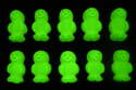 Fimo Glow in the Dark Jelly baby Charm Beads Pk 10