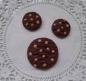 Fimo Chocolate Cookie Charms & Pendants Pk 6