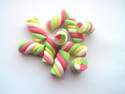 Fimo Tiny Flump Marshmallow Charm Beads Multicoloured Pk 20