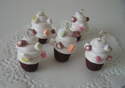 Fimo Dolly Mixture Cupcake Pendants Pk 5