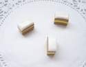 Fimo Vanilla Slice Charm Beads Pk 10
