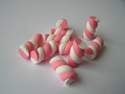 Fimo Tiny Pink & White Flump Marshmallow Charm Beads Pk 20