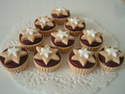 Fimo Christmas Star Cupcake Charm Beads Pk 10