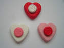Fimo Valentine Heart Charm Beads with Mini Sweet Hearts Pk 12