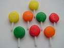 Fimo Fruit Lollypop Charms Pk 12
