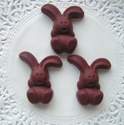 Fimo Easter Bunny Charm Pendants Pk 3