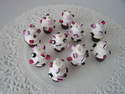 Fimo Pink Mix Allsort Cupcake Charms Pk 10