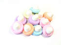 Fimo Foam Mushroom Charm Beads Pastel Pk 10