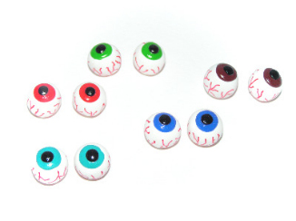 Fimo Eye Ball Charm Beads Small Pk10