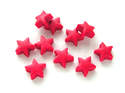 Fimo Tiny Ruby Red Star Beads Pk 10