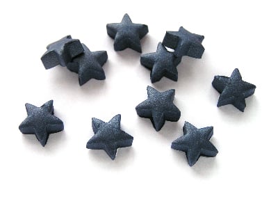 Fimo Tiny Sapphire Blue Star Beads Pk 10