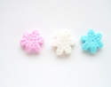 Fimo Snowflake Charm Beads Tiny Pk 9