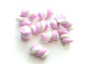Fimo Pink and White Flump Marshmallow Charm Beads Pk 10