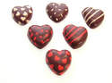 Fimo Heart Charms With Inset Designs Pk 12