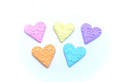 Fimo Floral Scroll Heart Charms Pk 10
