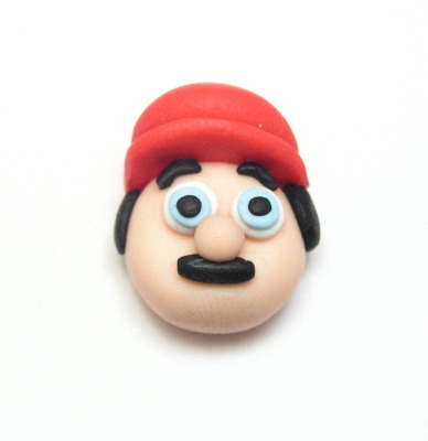 Fimo Supper Mario Brothers (Mario) Charm Beads Pk 10