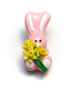 Fimo Pink Easter Bunny With Daffodils Pk 1