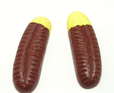 Fimo Giant Chocolate Dipped Banana Pendant Pk 2