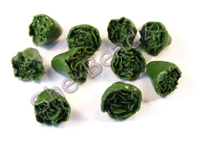 Fimo Cabbage Charm Beads Pk 10