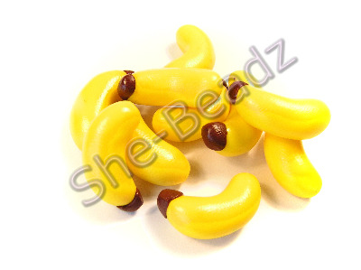 Fimo Fruit Banana Charms Pk 10