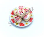 Iced Heart Biscuits on a Decorative Plate Pk 1