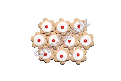 Fimo Empire Biscuit Charm Beads Pk 10